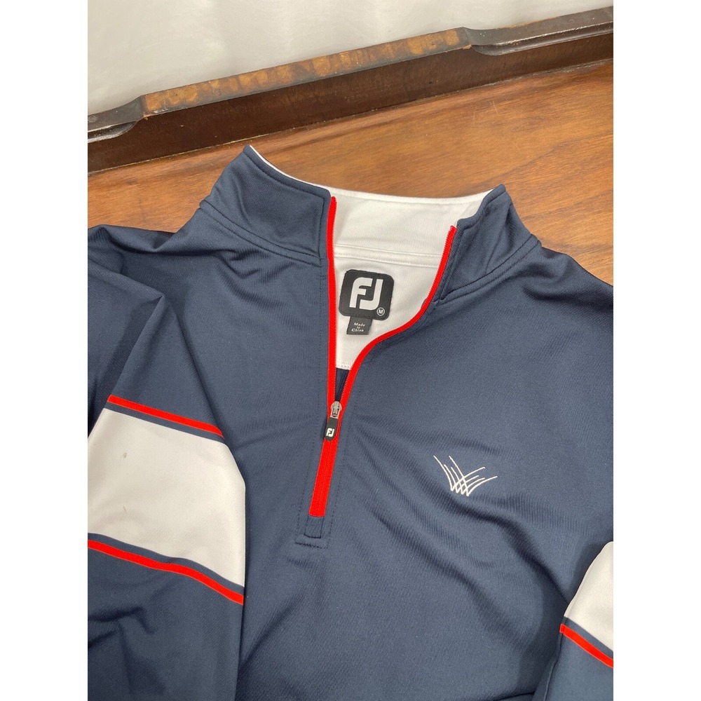 1/4 Zip  FootJoy Jacket Sz Med Navy Pullover Performance Stretch Golf